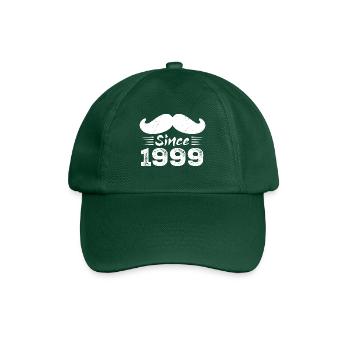 25th Anniversary Gift - Vintage 1999 Moustache - Baseball Cap - bottle green - Front