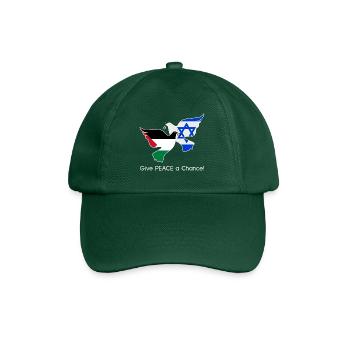 Peace for Israel and Palestine - Baseball Cap - bottle green - Front
