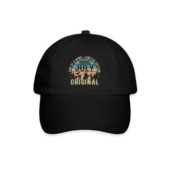 Anniversaire de juillet 1990 Cadeau d’anniversaire de juillet 1990 - Casquette classique - noir/noir - Devant