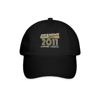 Vintage 2011 Rétro - Cadeau D’anniversaire 2011 - Casquette classique - noir/noir - Devant