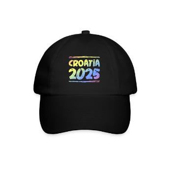 Croatia 2025 Colorful - Baseball Cap - black/black - Front
