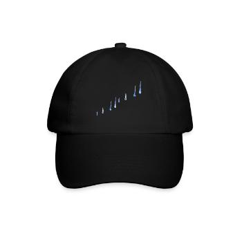 gouttes d’eau bleue bordent l’eau - Casquette classique - noir/noir - Devant