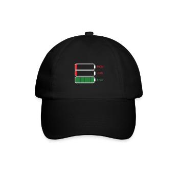 Mom Dad Baby - Baseball Cap - black/black - Front