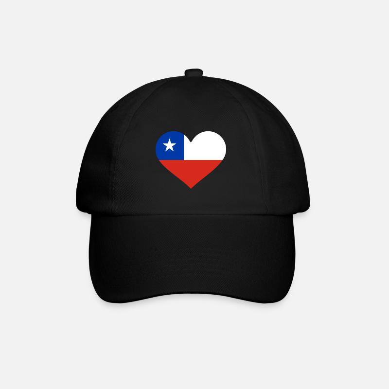 Chile - Baseballkappe - Schwarz/Schwarz