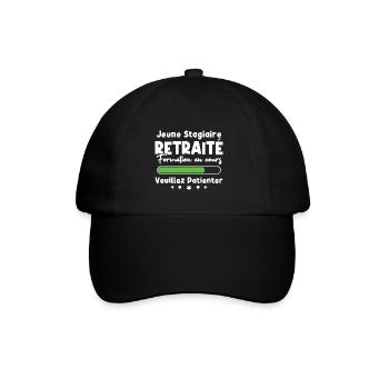 Jeune stagiaire retraité formation en cours - Casquette classique - noir/noir - Devant