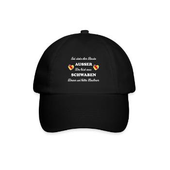 Die Schwaben und Badner - Baseballkappe - Schwarz/Schwarz - Vorne