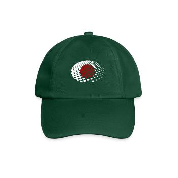 Japan Flag Used Look Nihon Japanese Flag - Baseball Cap - bottle green - Front