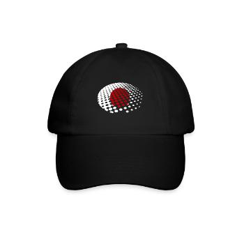 Japan Flag Used Look Nihon Japanese Flag - Baseball Cap - black/black - Front