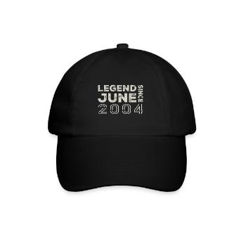 June 2004 Birthday June 2004 June Gift 2004 - Baseball Cap - black/black - Front
