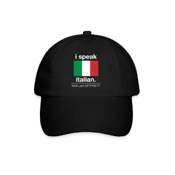 Je parle italien - Casquette classique - noir/noir - Devant