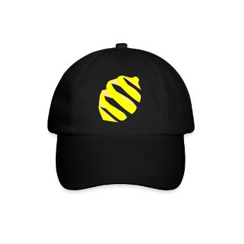 Zitrone - Baseballkappe - Schwarz/Schwarz - Vorne