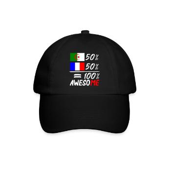Moitié Français moitié Algérien - Baseballkappe - Schwarz/Schwarz - Vorne