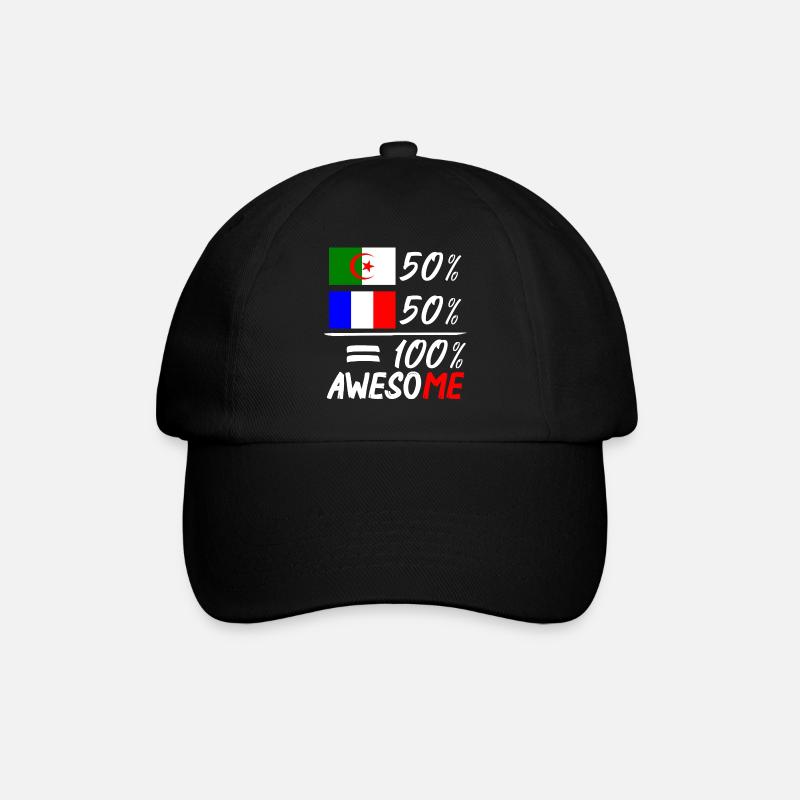 Moitié Français / moitié Algérien - Casquette classique - noir/noir