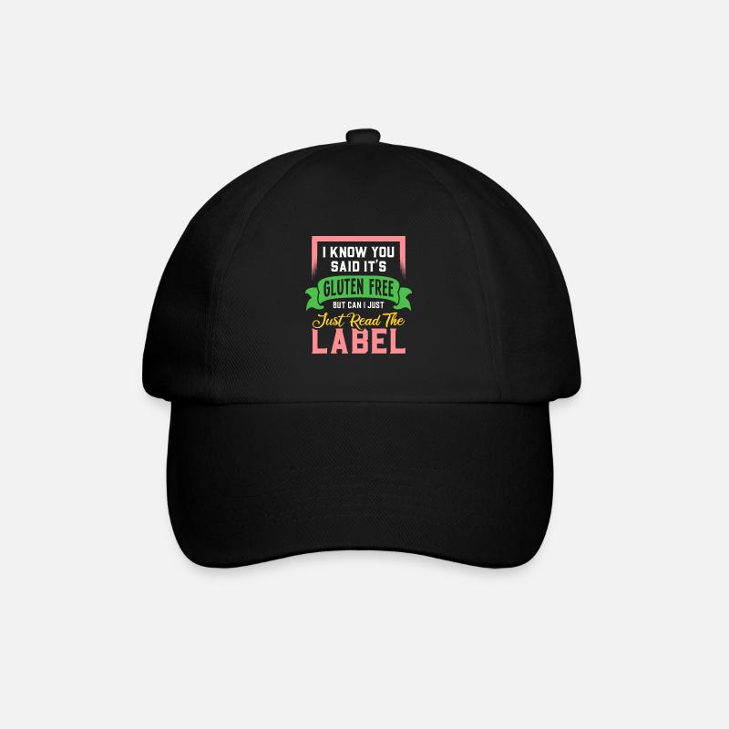 Chemise drôle d'allergie de coeliaque c'est sans gluten - Casquette classique - noir/noir