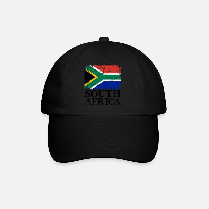 Südafrika - Baseballkappe - Schwarz/Schwarz