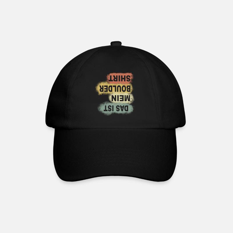 Bouldern Klettern Sportkletterer Geschenk - Baseballkappe - Schwarz/Schwarz