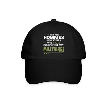 Militaire Homme Idée cadeau Armée de Terre Fierté - Casquette classique - noir/noir - Devant