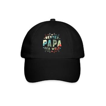 Bester Papa Der Welt Bester Papa - Baseballkappe - Schwarz/Schwarz - Vorne