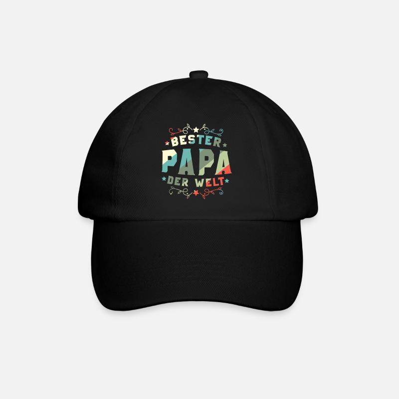 Bester Papa Der Welt Bester Papa - Baseballkappe - Schwarz/Schwarz