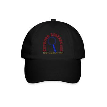 Recherche de mots-clés Logo de la loupe - Casquette classique - noir/noir - Devant
