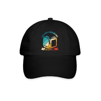 Ich Hör Dich Nicht Ich Lese | Geschenk Leseratte B - Baseballkappe - Schwarz/Schwarz - Vorne