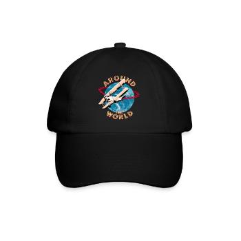 Le Tour Du Monde En Avion - Casquette classique - noir/noir - Devant