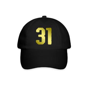 31 Maillot numéro - Casquette classique - noir/noir - Devant