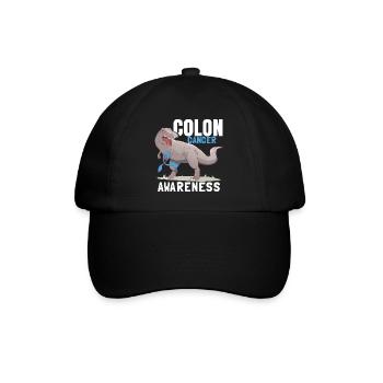 Sensibilisation au cancer du côlon Enfants Dinosaure - Casquette classique - noir/noir - Devant