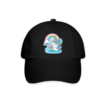 Rainbow unicorn for children - colorful and cheerful - Baseball Cap - black/black - Front