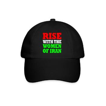 Rise with the women of iran - Baseballkappe - Schwarz/Schwarz - Vorne