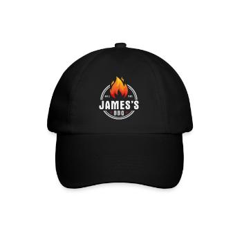 Jamess BBQ - Baseball Cap - black/black - Front