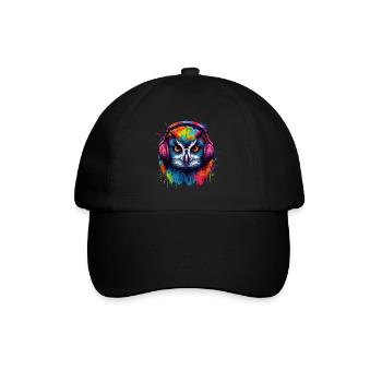 Owl Night Owl Techno DJ - Baseball Cap - black/black - Front