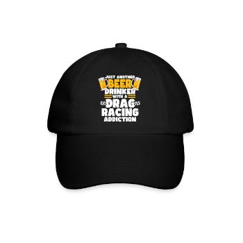 Nur ein weiterer Biertrinker mit einer Sucht nach - Baseballkappe - Schwarz/Schwarz - Vorne