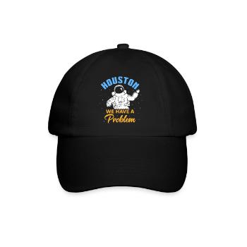 Astronaut in Houston Design für stolze Houstoner - Baseballkappe - Schwarz/Schwarz - Vorne