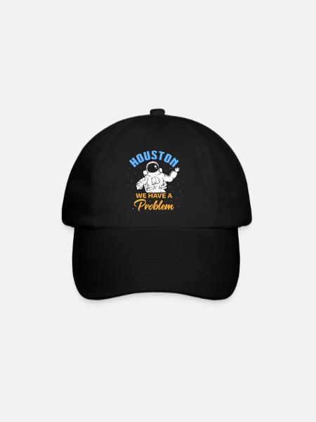 Astronaut in Houston Design für stolze Houstoner - Baseballkappe - Schwarz/Schwarz