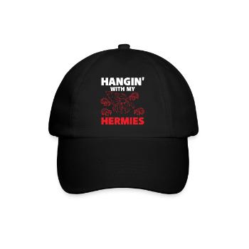 Abhängen mit meinen Hermies - Baseballkappe - Schwarz/Schwarz - Vorne