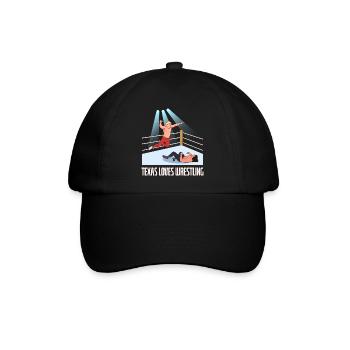 Texas wrestling design for proud Texas fans - Baseball Cap - black/black - Front