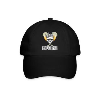 Kneipengänger Outfit für Bier-Liebhaber und Partys - Baseballkappe - Schwarz/Schwarz - Vorne