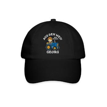 Georg Vorname Traktor - Baseballkappe - Schwarz/Schwarz - Vorne