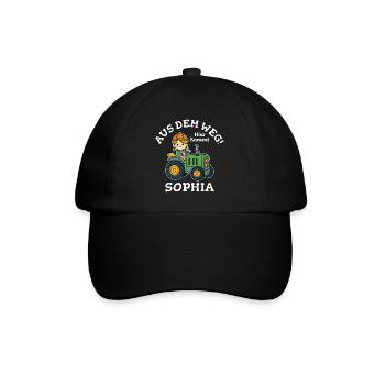 Sophia Name Traktor - Baseballkappe - Schwarz/Schwarz - Vorne