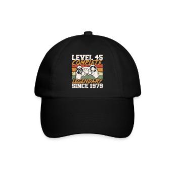45th Birthday Level 45 Complete Né en 1979 - Casquette classique - noir/noir - Devant