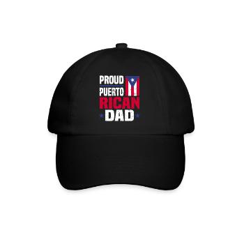 Puerto Rico Geschenkidee | Puerto Ricaner Heimat - Baseballkappe - Schwarz/Schwarz - Vorne