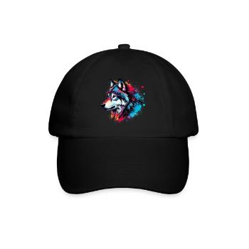 Wolf - Baseball Cap - black/black - Front