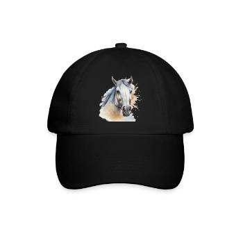 Tête de cheval Cheval Cheval Cheval Etalon - Casquette classique - noir/noir - Devant