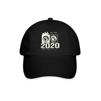 Jahrgang 2020 Retro Geburtstag Geschenk 2020 - Baseballkappe - Schwarz/Schwarz - Vorne