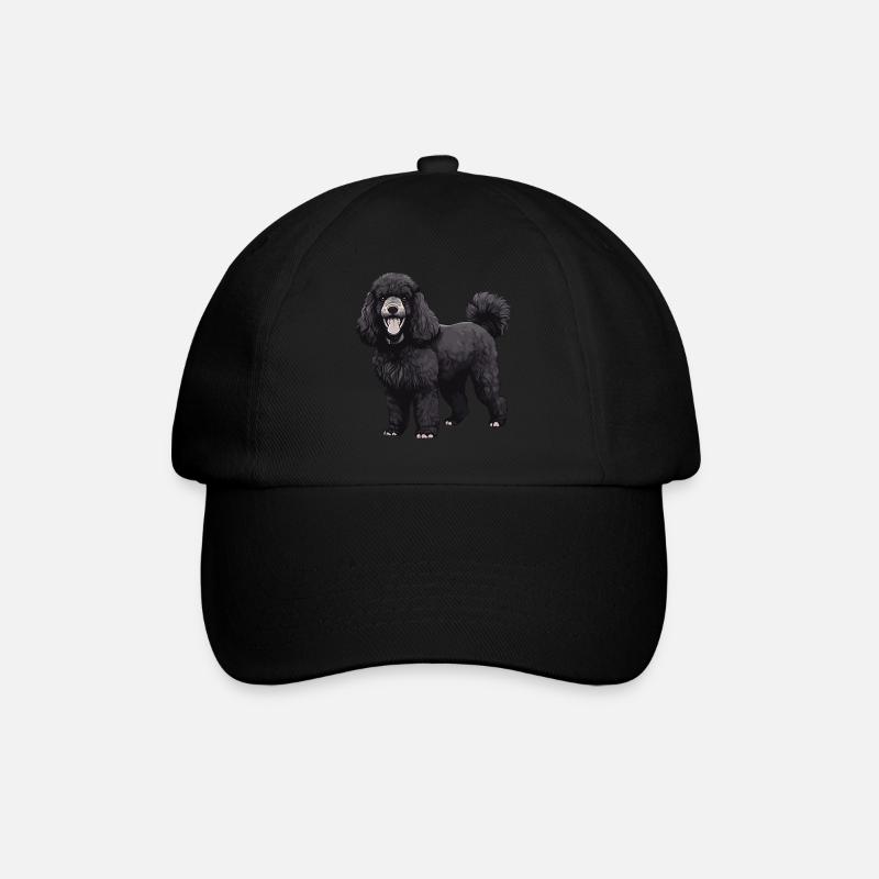 Pudel Hund Tier - Baseballkappe - Schwarz/Schwarz