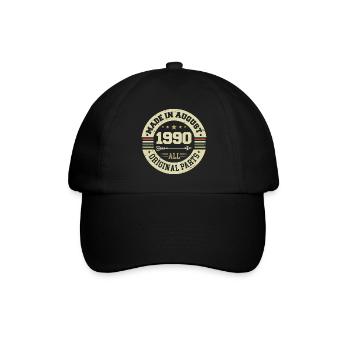 Août 1990 Cadeau d’anniversaire Août 1990 Août - Casquette classique - noir/noir - Devant
