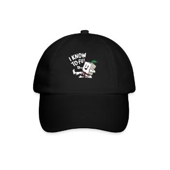 Tofu Lustiges - Baseballkappe - Schwarz/Schwarz - Vorne