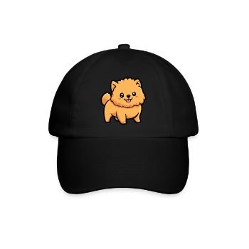Chow Chow Dog Comic Cute - Baseball Cap - black/black - Front