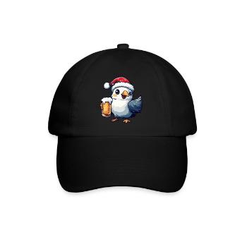 Dove Bird Beer Xmas Christmas - Baseball Cap - black/black - Front
